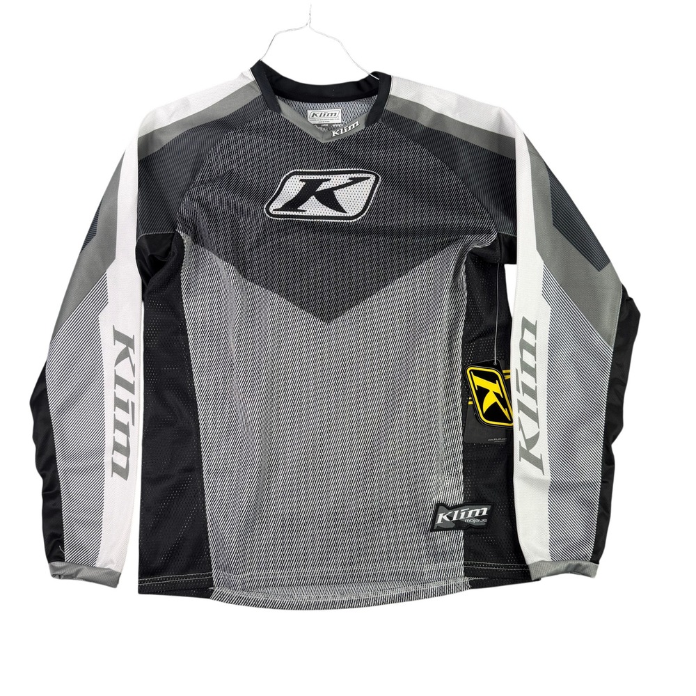 Klim Mojave Jersey Mens Large Gray Black Ventilated Mesh Dirt Bike MX Enduro NWT
